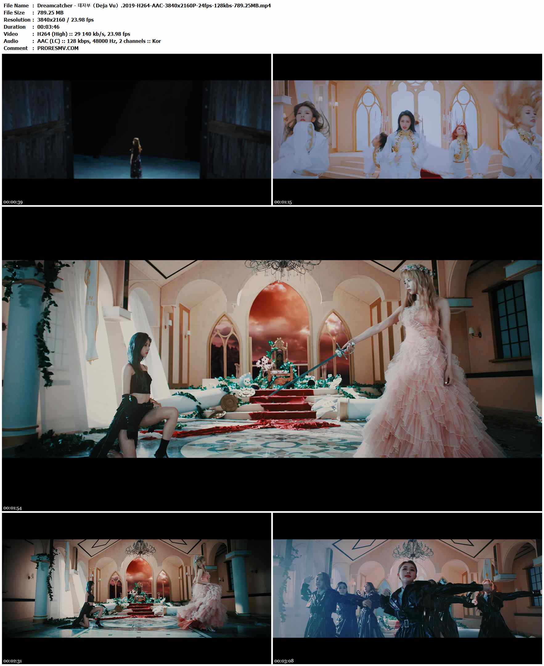 Dreamcatcher - 데자부（Deja Vu）.2019-H264-AAC-3840x2160P-24fps-128kbs-789.25MB官方MV_高清MV